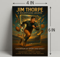 Jim Thorpe Relentless Legend Wall Art PosterGoat