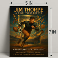 Jim Thorpe Relentless Legend Wall Art PosterGoat