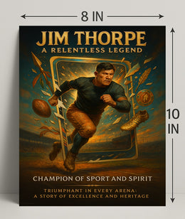 Jim Thorpe Relentless Legend Wall Art PosterGoat