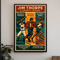 Jim Thorpe Sports Legend Wall Art Print PosterGoat