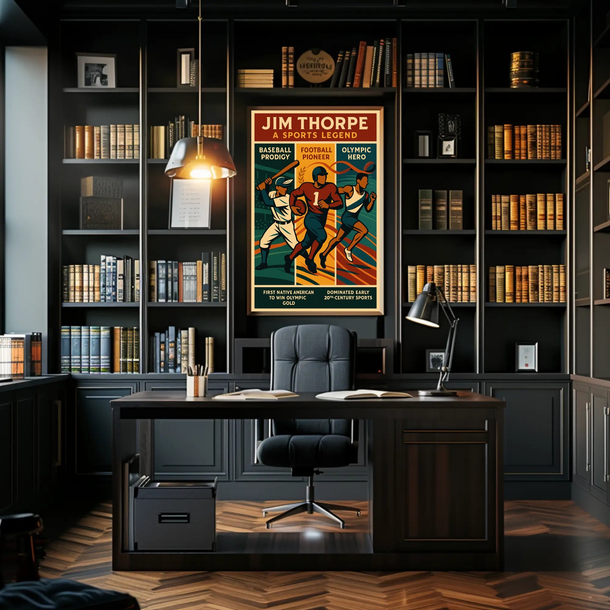 Jim Thorpe Sports Legend Wall Art Print PosterGoat