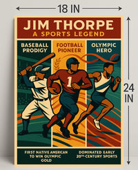 Jim Thorpe Sports Legend Wall Art Print PosterGoat