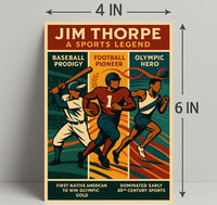 Jim Thorpe Sports Legend Wall Art Print PosterGoat