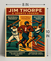 Jim Thorpe Sports Legend Wall Art Print PosterGoat
