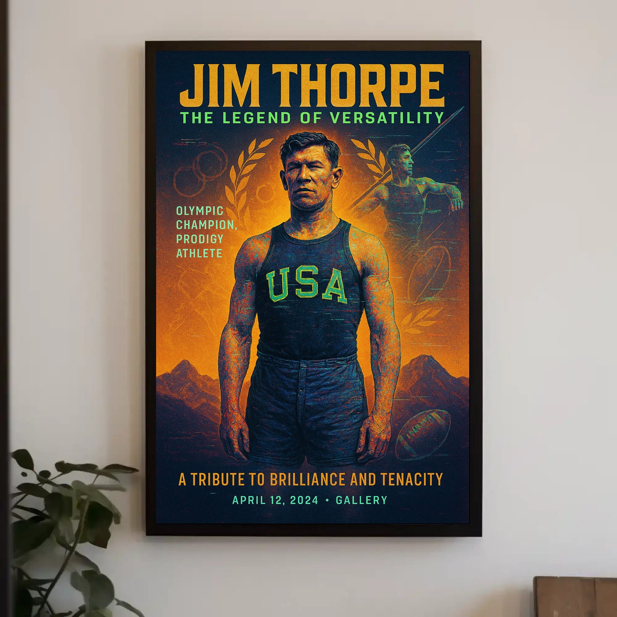 Jim Thorpe The Legend of Versatility Poster PosterGoat