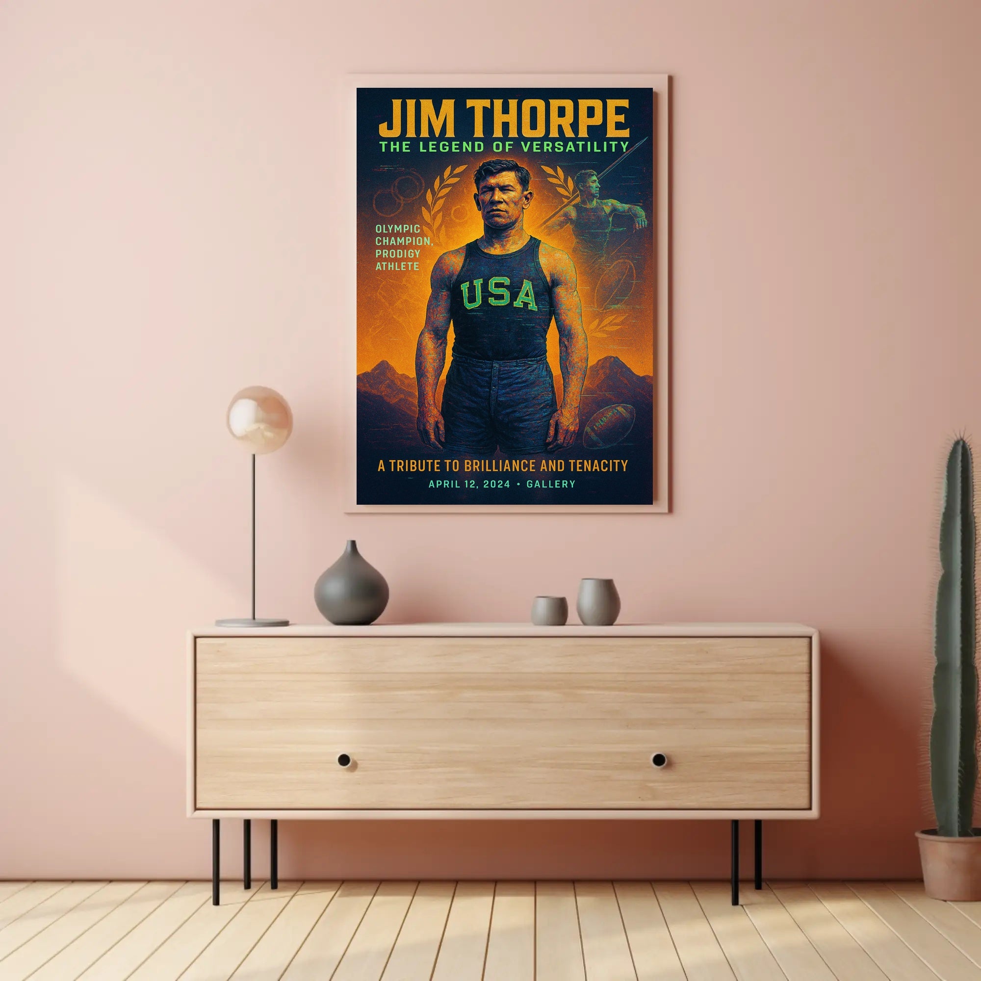 Jim Thorpe The Legend of Versatility Poster PosterGoat