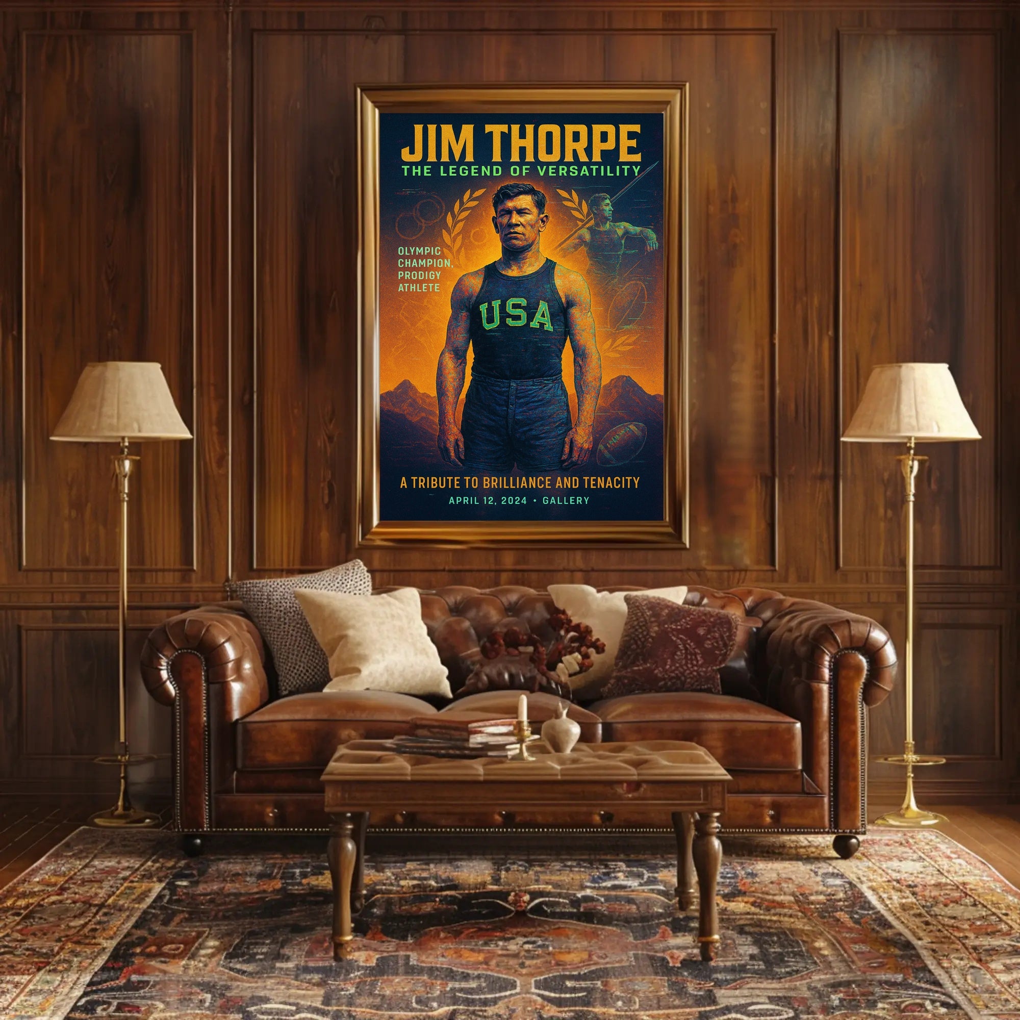 Jim Thorpe The Legend of Versatility Poster PosterGoat