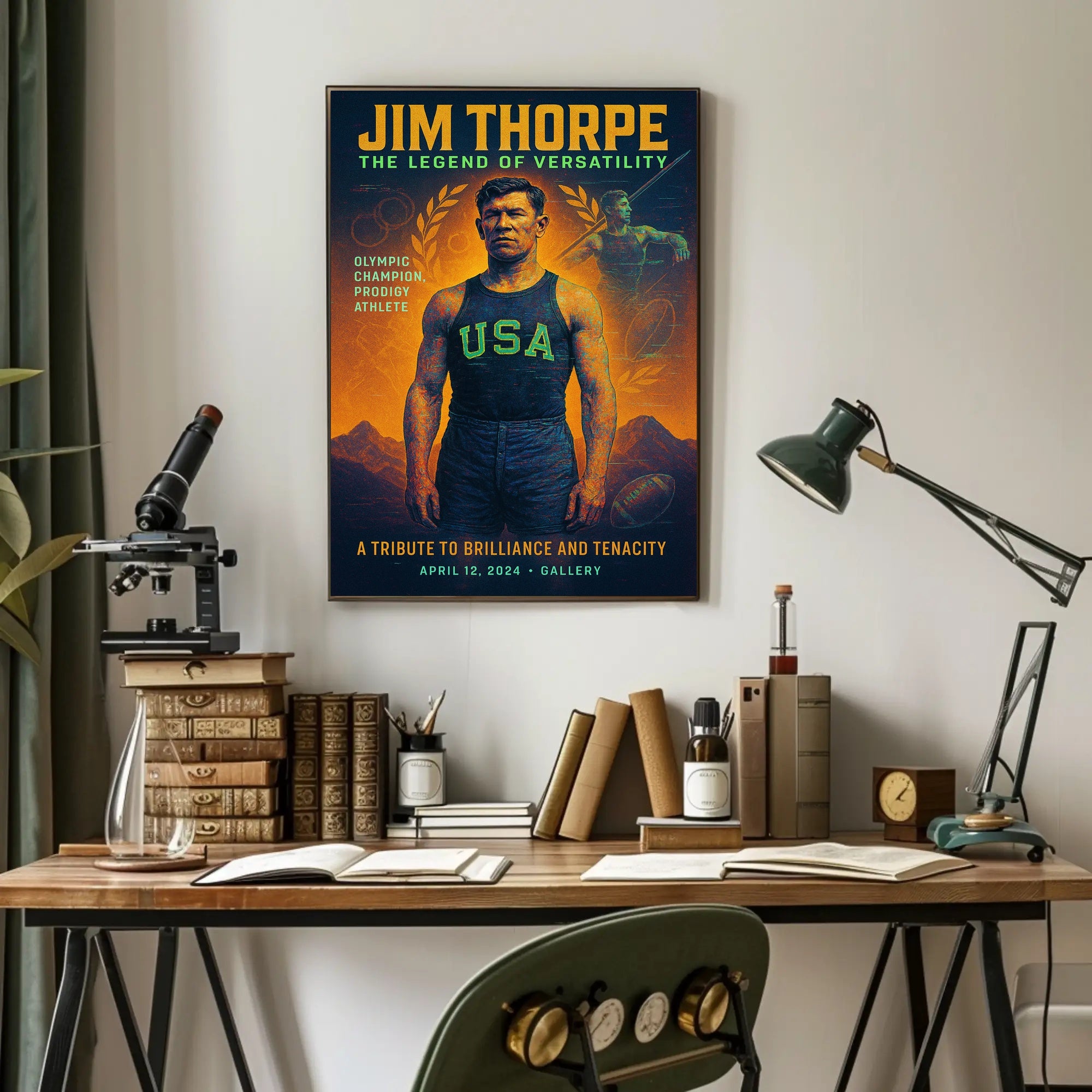 Jim Thorpe The Legend of Versatility Poster PosterGoat