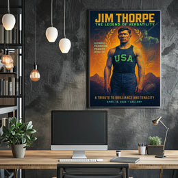 Jim Thorpe The Legend of Versatility Poster PosterGoat