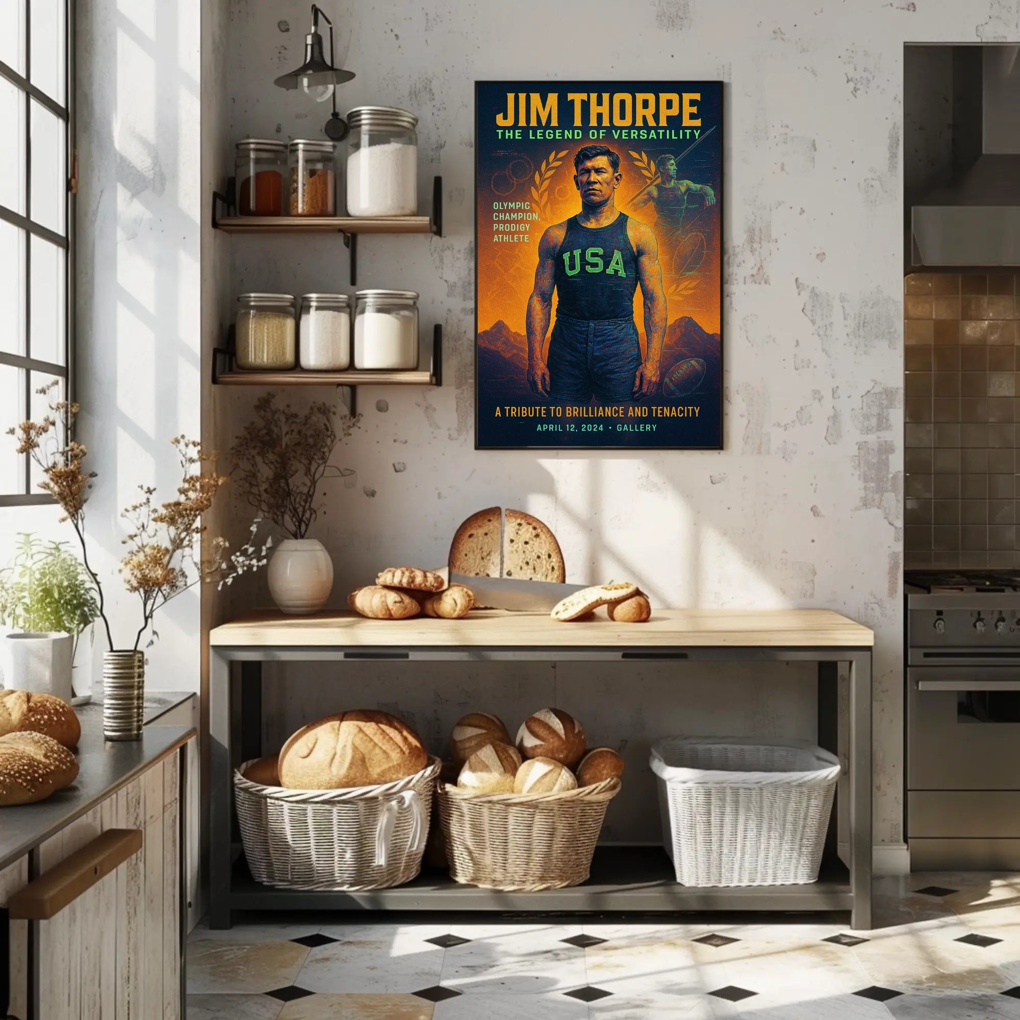 Jim Thorpe The Legend of Versatility Poster PosterGoat