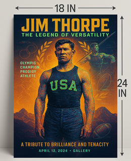 Jim Thorpe The Legend of Versatility Poster PosterGoat
