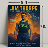 Jim Thorpe The Legend of Versatility Poster PosterGoat