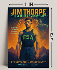 Jim Thorpe The Legend of Versatility Poster PosterGoat