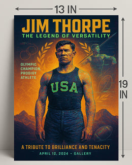 Jim Thorpe The Legend of Versatility Poster PosterGoat