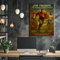 Jim Thorpe Three Sports Legend Poster PosterGoat