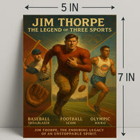 Jim Thorpe Three Sports Legend Poster PosterGoat