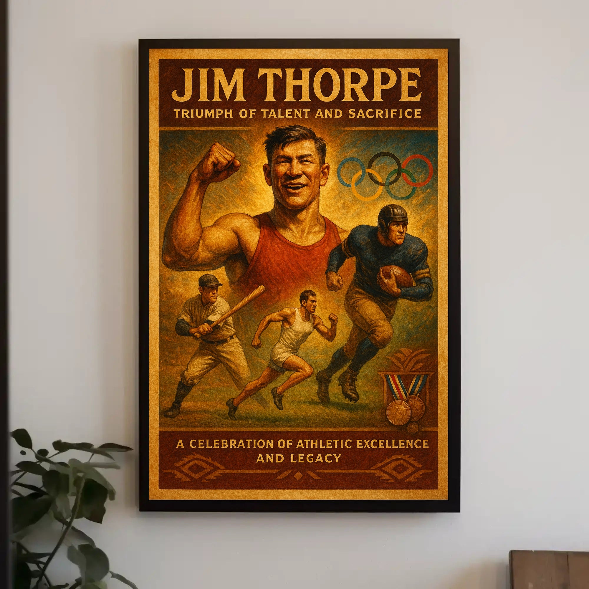Jim Thorpe Triumph Poster of Talent and Sacrifice PosterGoat