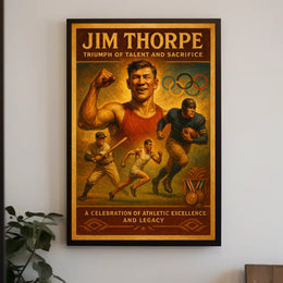 Jim Thorpe Triumph Poster of Talent and Sacrifice PosterGoat