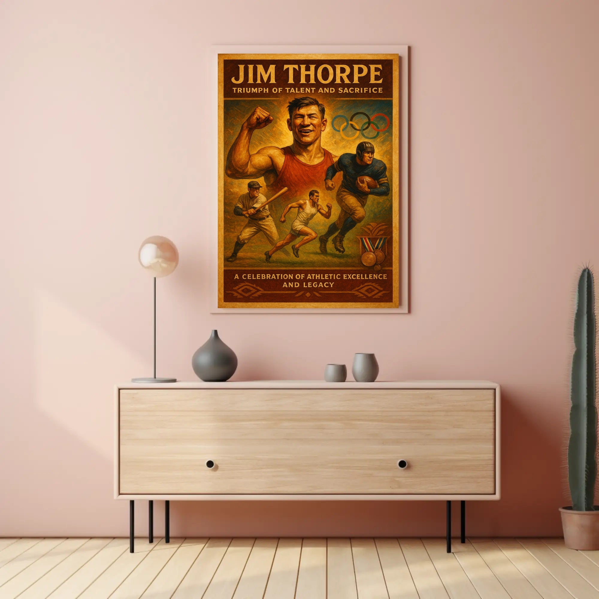 Jim Thorpe Triumph Poster of Talent and Sacrifice PosterGoat
