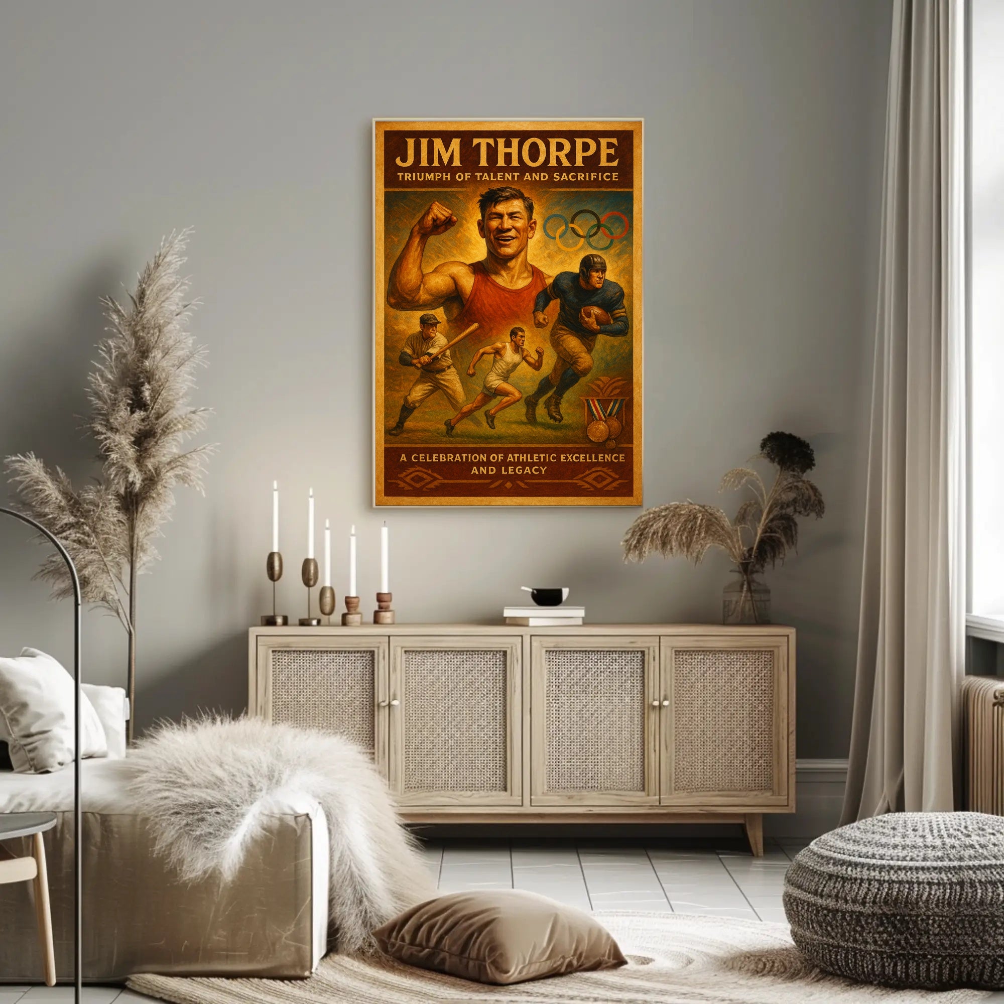Jim Thorpe Triumph Poster of Talent and Sacrifice PosterGoat