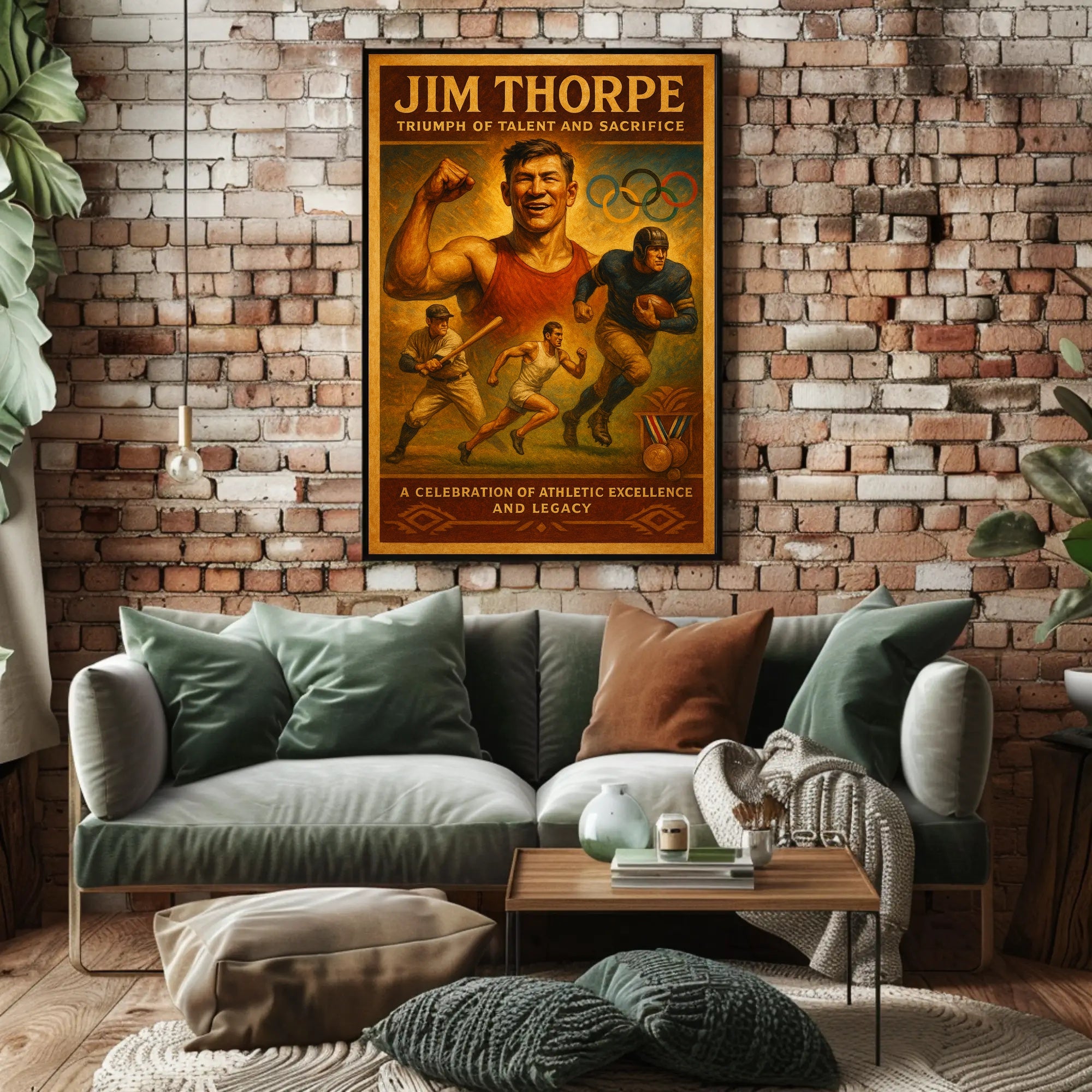 Jim Thorpe Triumph Poster of Talent and Sacrifice PosterGoat
