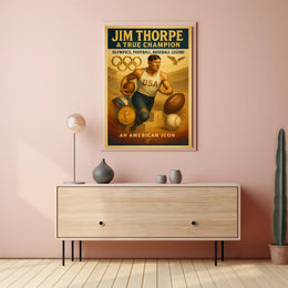 Jim Thorpe True Champion Wall Art Print PosterGoat
