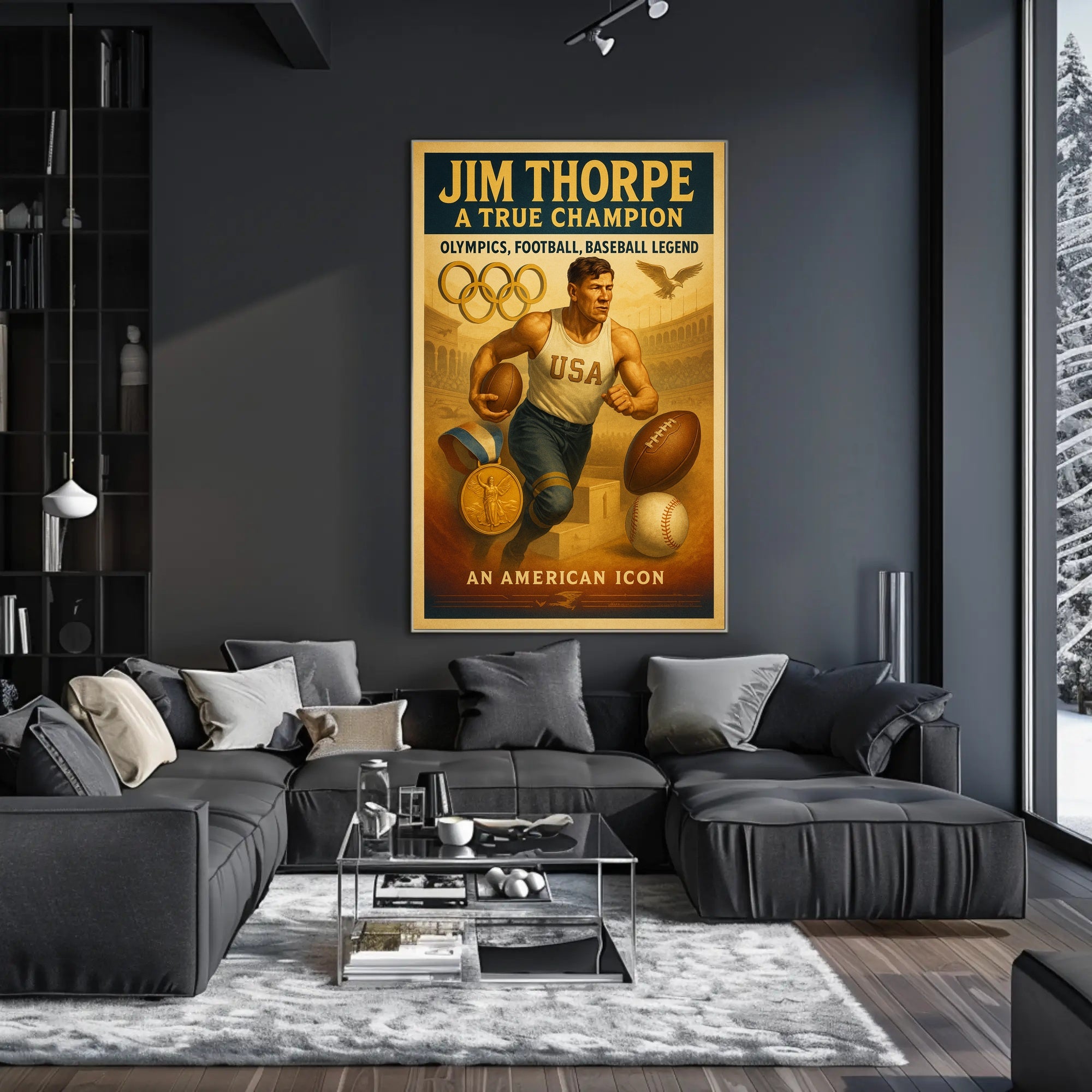 Jim Thorpe True Champion Wall Art Print PosterGoat