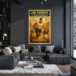 Jim Thorpe True Champion Wall Art Print PosterGoat