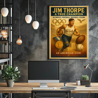 Jim Thorpe True Champion Wall Art Print PosterGoat