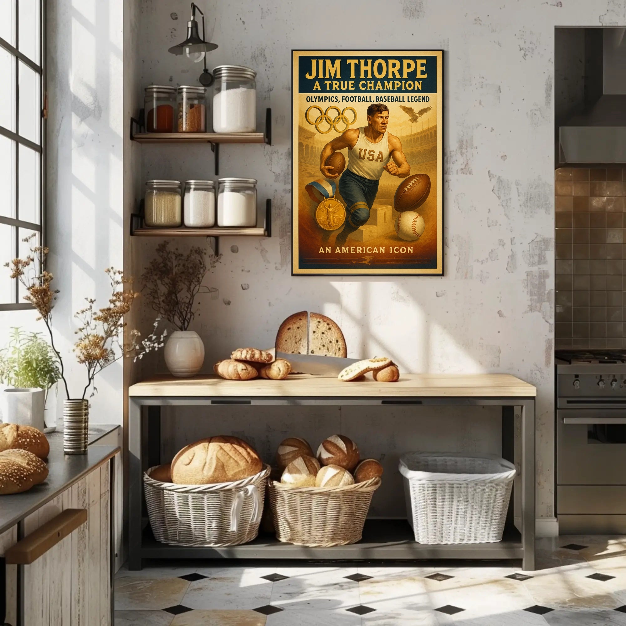 Jim Thorpe True Champion Wall Art Print PosterGoat