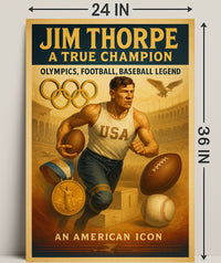 Jim Thorpe True Champion Wall Art Print PosterGoat