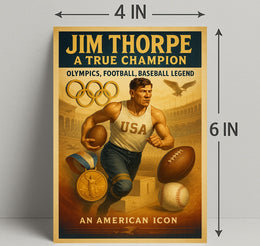 Jim Thorpe True Champion Wall Art Print PosterGoat