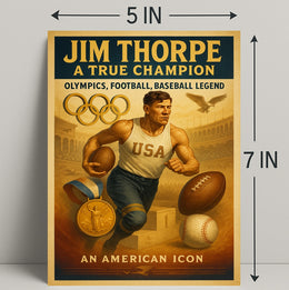 Jim Thorpe True Champion Wall Art Print PosterGoat