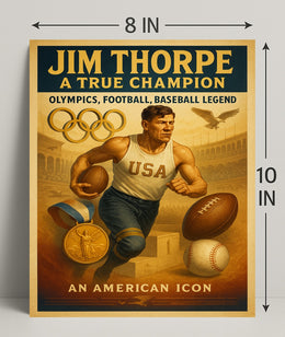 Jim Thorpe True Champion Wall Art Print PosterGoat