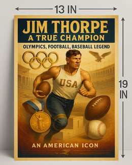 Jim Thorpe True Champion Wall Art Print PosterGoat