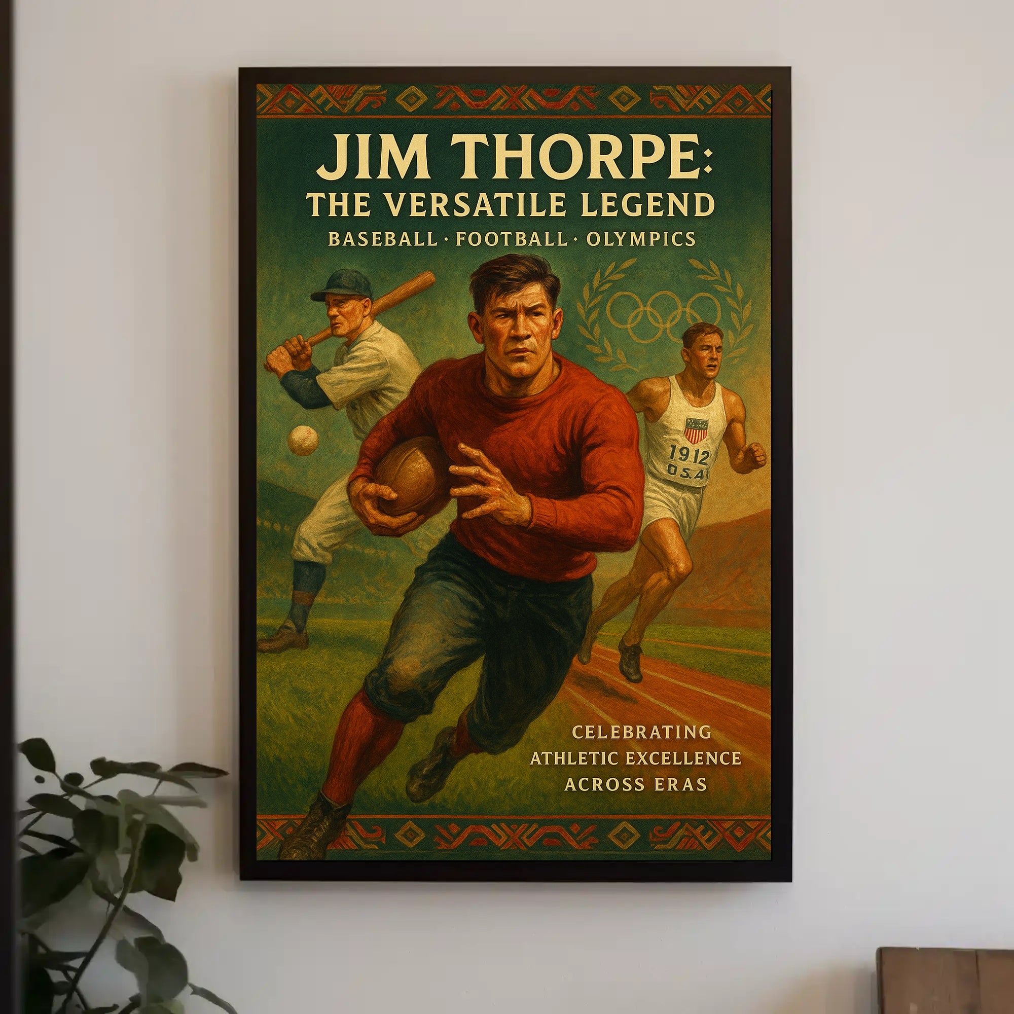 Jim Thorpe Versatile Legend Poster Art Print PosterGoat