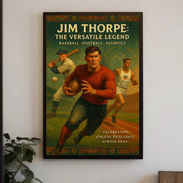 Jim Thorpe Versatile Legend Poster Art Print PosterGoat