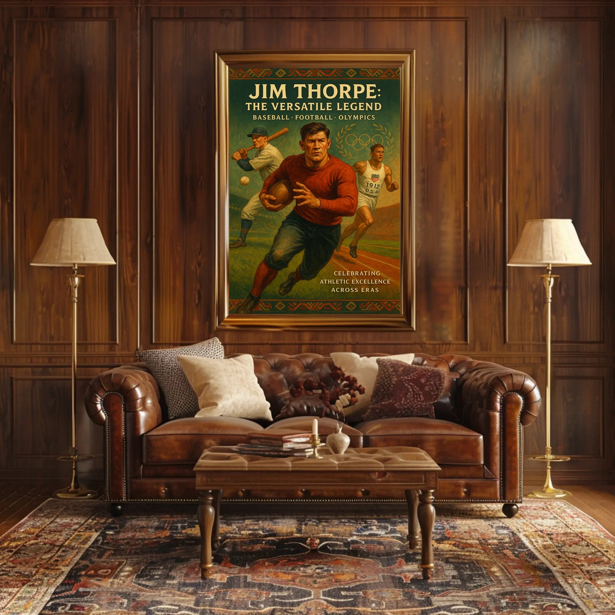 Jim Thorpe Versatile Legend Poster Art Print PosterGoat