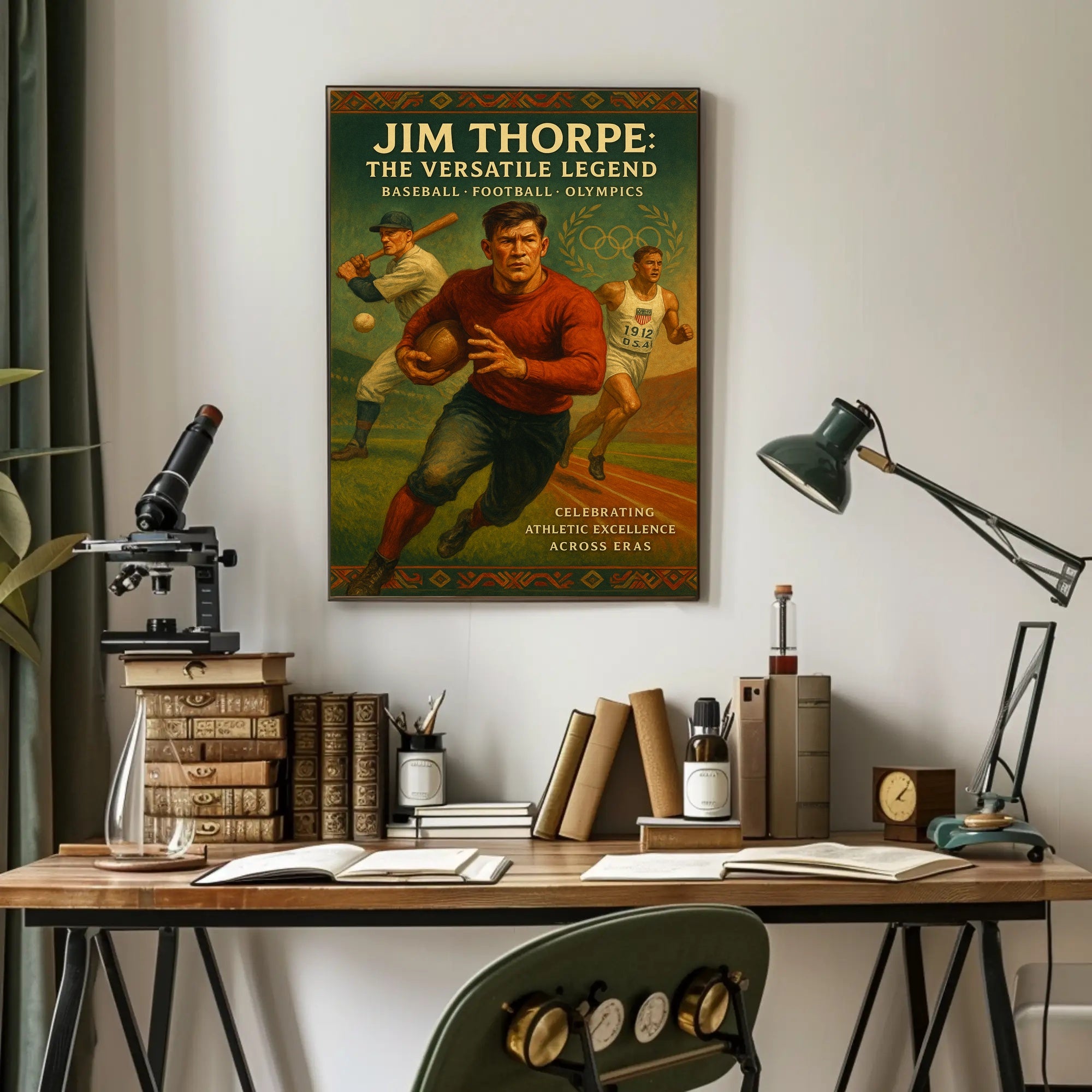 Jim Thorpe Versatile Legend Poster Art Print PosterGoat
