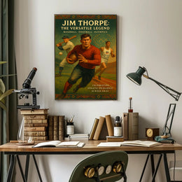 Jim Thorpe Versatile Legend Poster Art Print PosterGoat