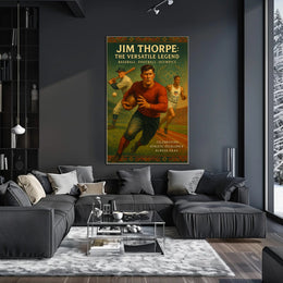 Jim Thorpe Versatile Legend Poster Art Print PosterGoat