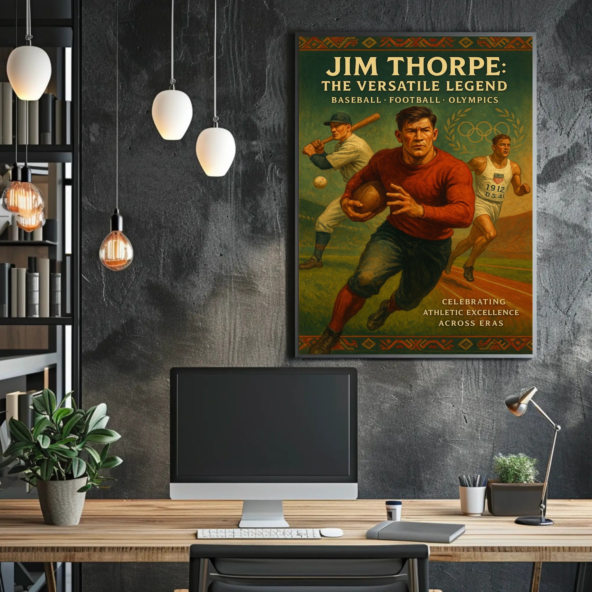 Jim Thorpe Versatile Legend Poster Art Print PosterGoat