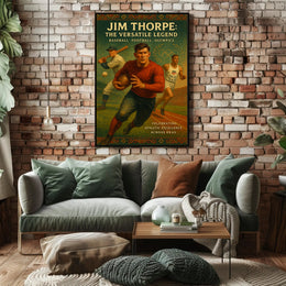 Jim Thorpe Versatile Legend Poster Art Print PosterGoat