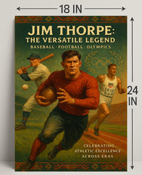 Jim Thorpe Versatile Legend Poster Art Print PosterGoat