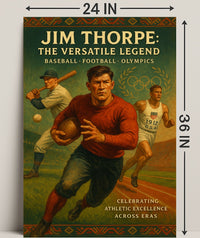 Jim Thorpe Versatile Legend Poster Art Print PosterGoat