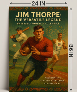 Jim Thorpe Versatile Legend Poster Art Print PosterGoat