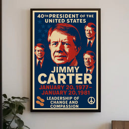 Jimmy Carter 39th President Poster PosterGoat
