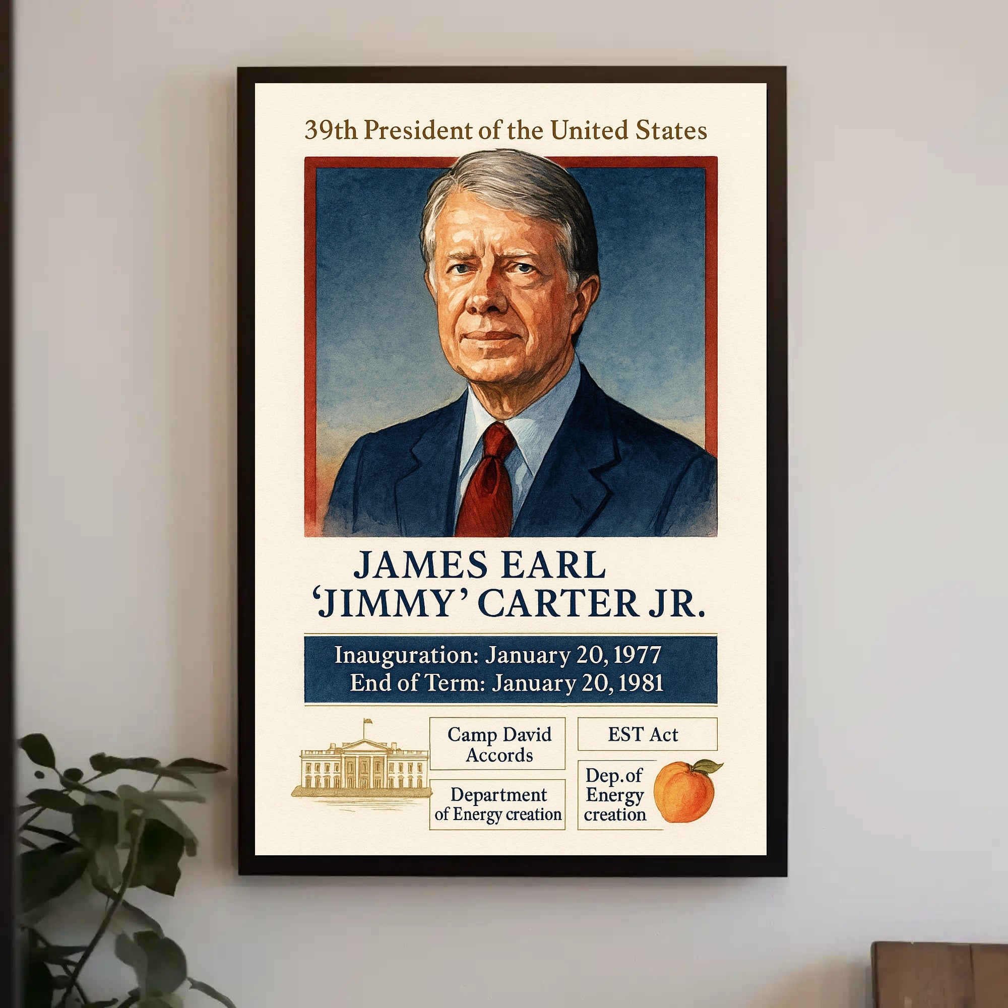 Jimmy Carter 39th President Poster PosterGoat