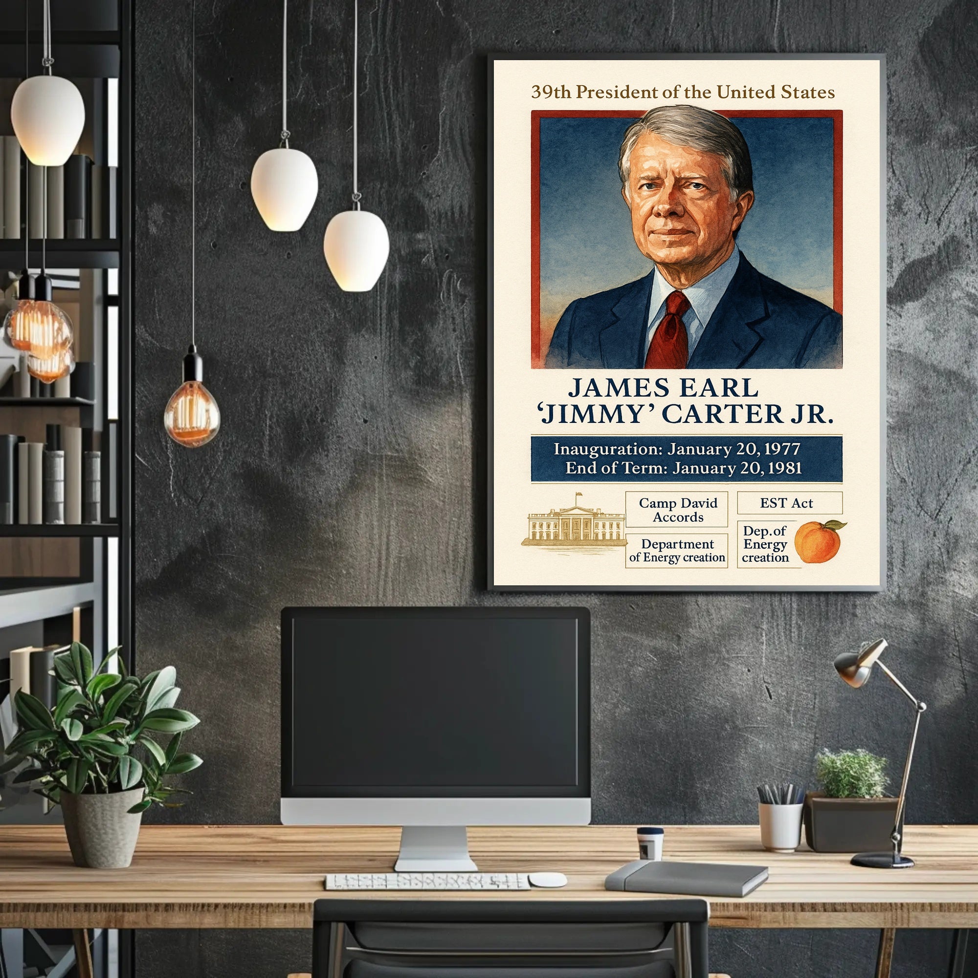 Jimmy Carter 39th President Poster PosterGoat