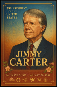 Jimmy Carter 39th President Wall Art Print PosterGoat